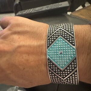Silver and Turquoise Montana Silversmith Bracelet